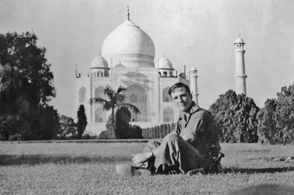 At the Taj Mahal, Agra, in 1946