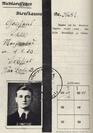 Forged Aúsweis escape ID for Lt Purdon