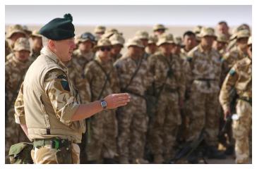 Lieutenant Colonel Tim Collins delivers his eve-of-battle speech.