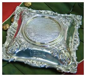 Silver base Robe snuff box.