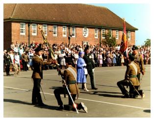 HRH Princess Alice Duchess of Gloucester presents Colours