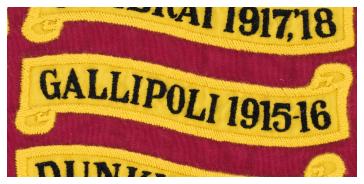 Battle Honour GALLIPOLI 1915-16