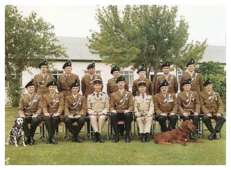 5 R IRISH officers at camp in 1975