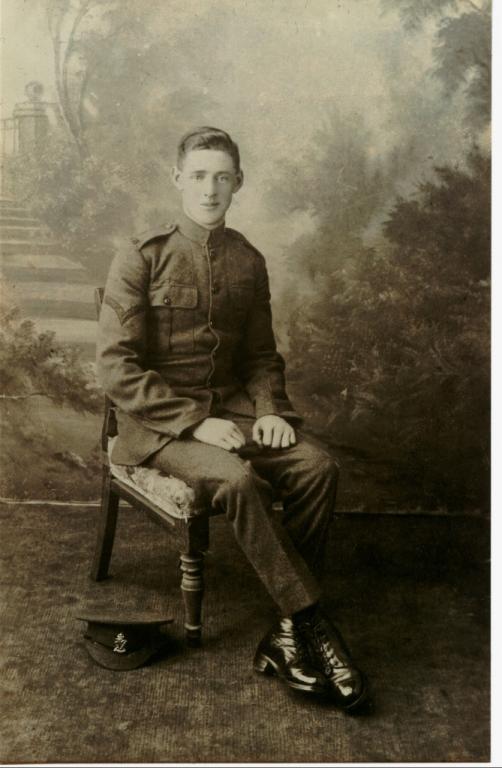 Typical of a local 1920s studio portrait taken in either Egypt or India; this Lance Corporal was serving with the 2nd Battalion The Royal Ulster Rifles.