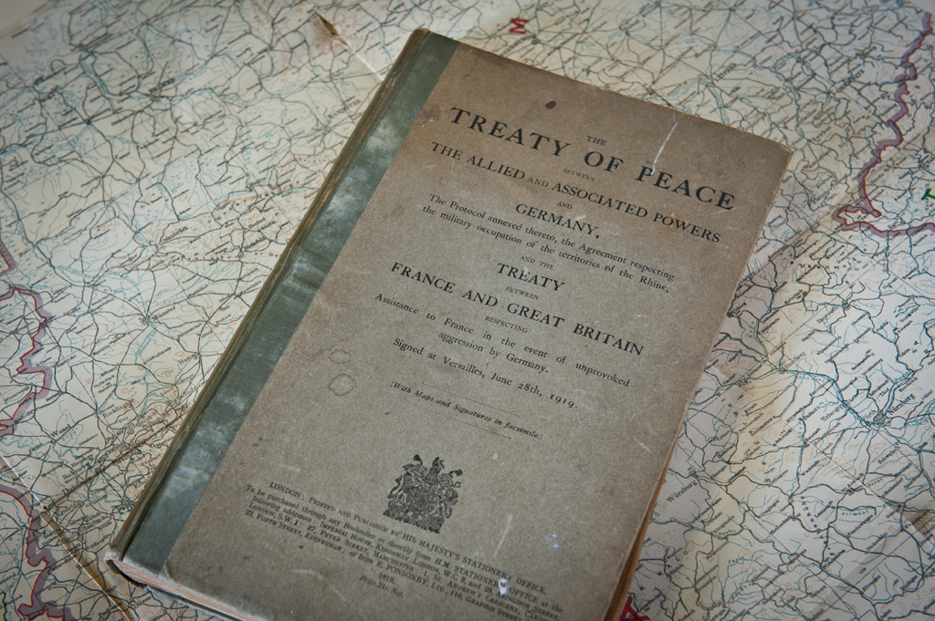 A copy of The Treaty of Versailles 1919