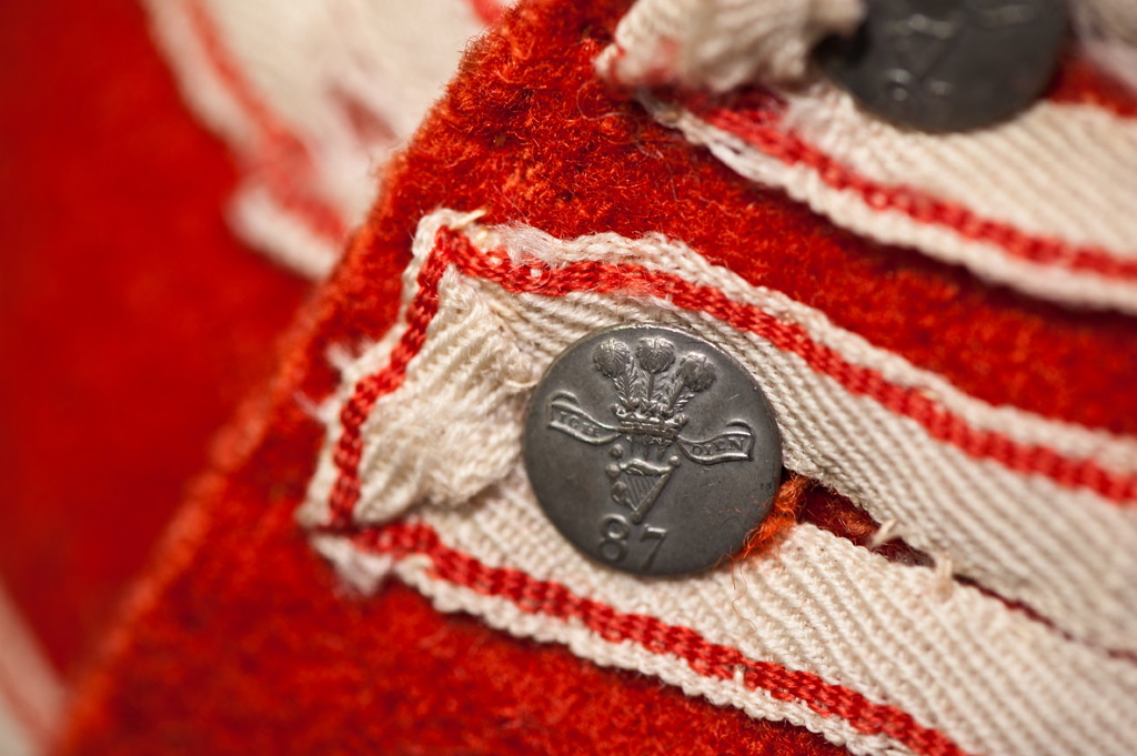 Detail of 1805 British tunic worn during the Peninsular War