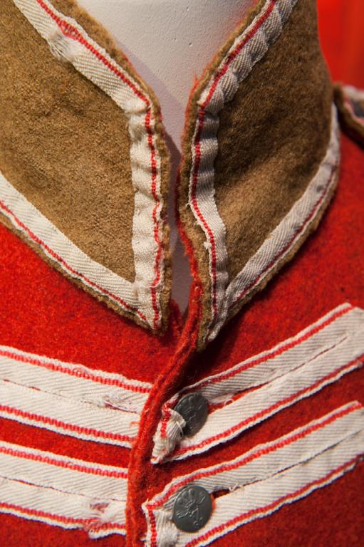 Detail of 1805 British tunic worn during the Peninsular War