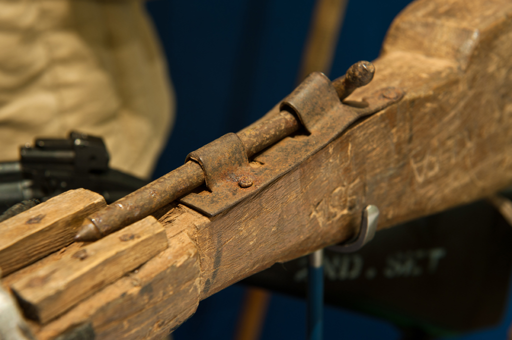 Detail of Mau Mau rifle circa 1952 to 1956