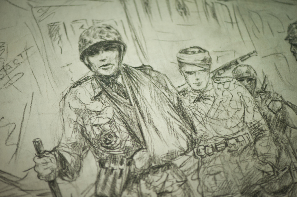 Illustration depicting Second World War German prisoners of war