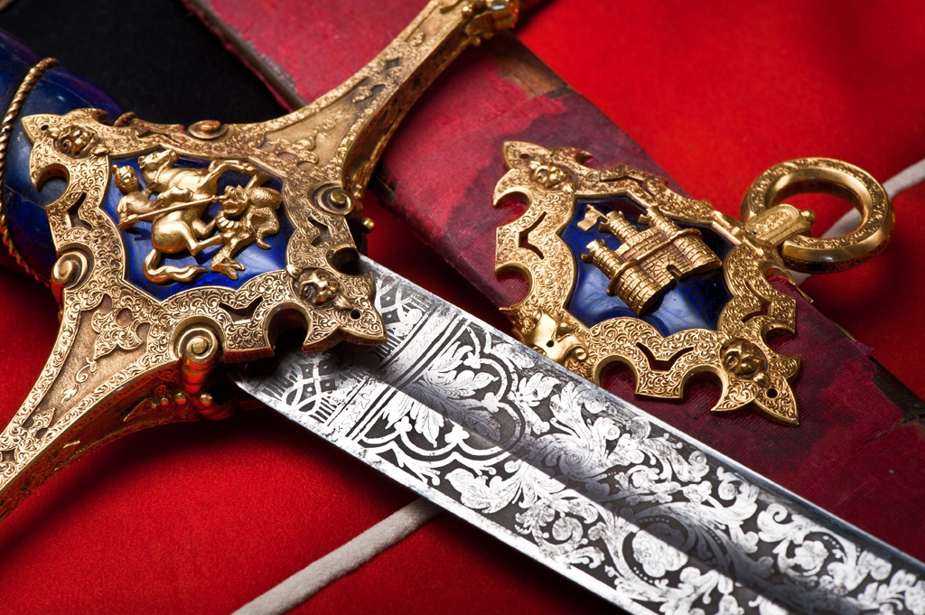 Detail of Captain Thomas Charlton Smith's sword