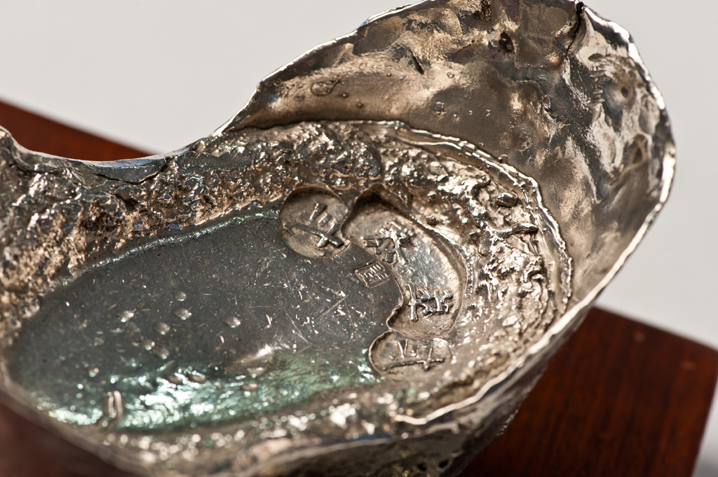 Detail of Silver Chinese shoe, circa 1912