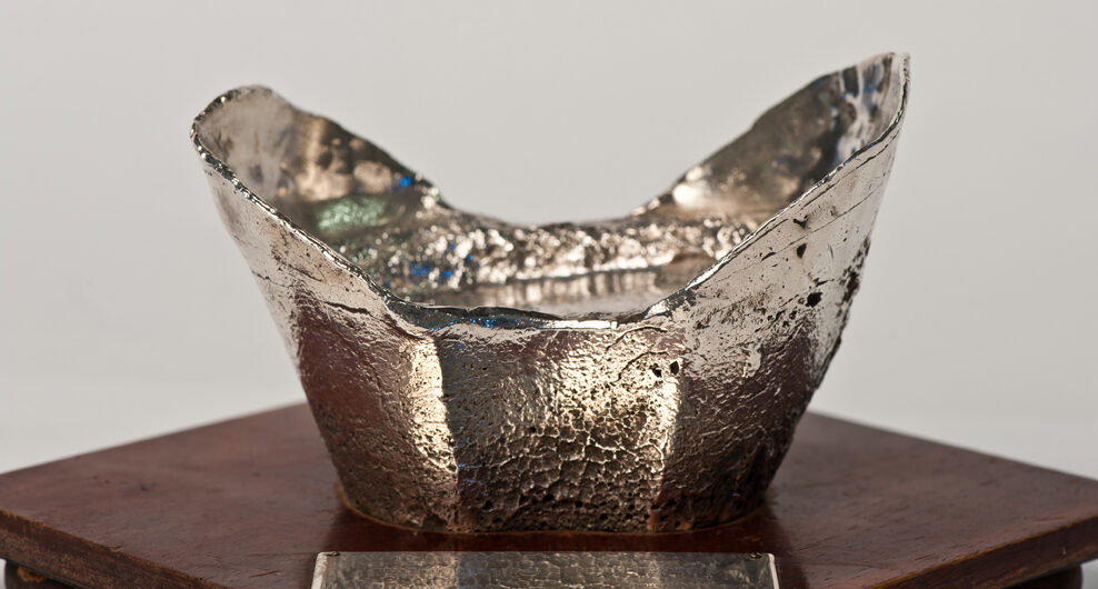 Silver Chinese shoe, circa 1912