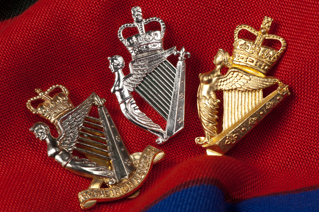 A trio of cap badges