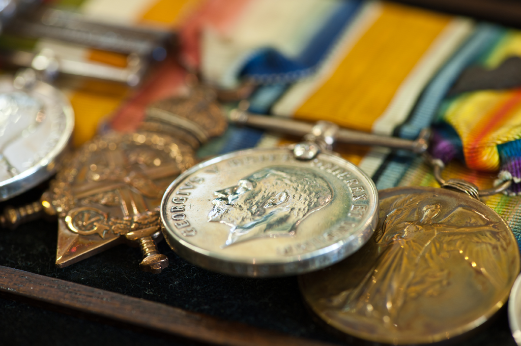 Campaign medals from the First World War