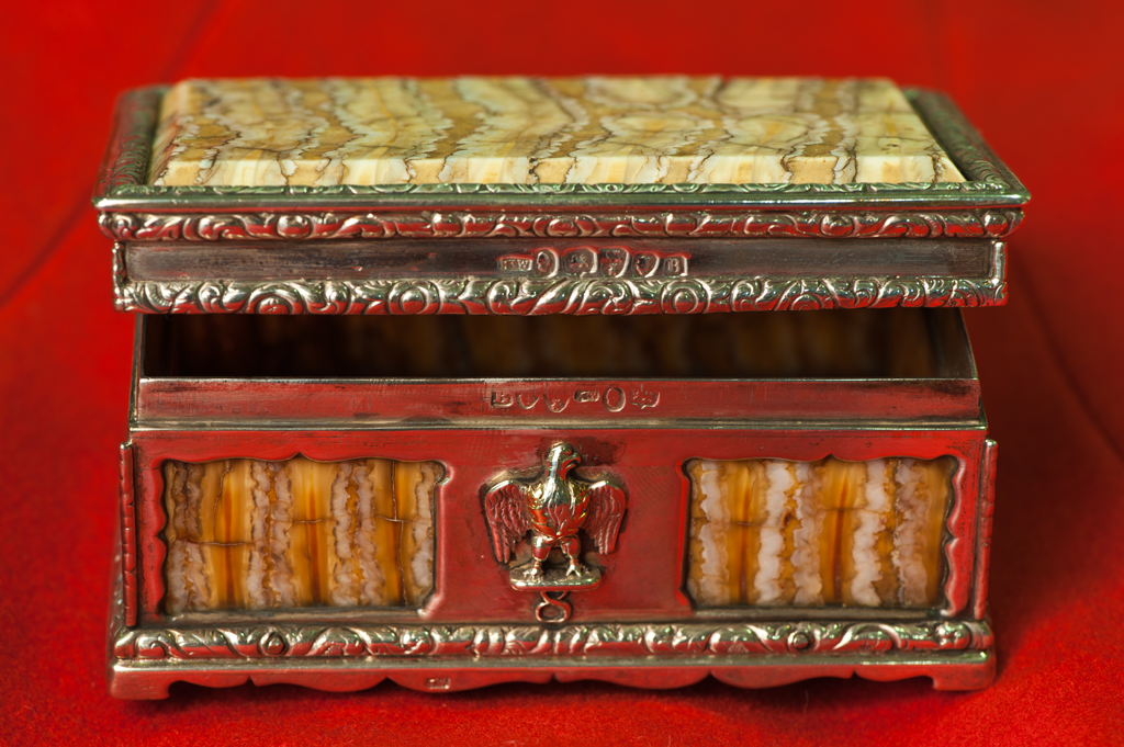 Mammoth tooth snuff box