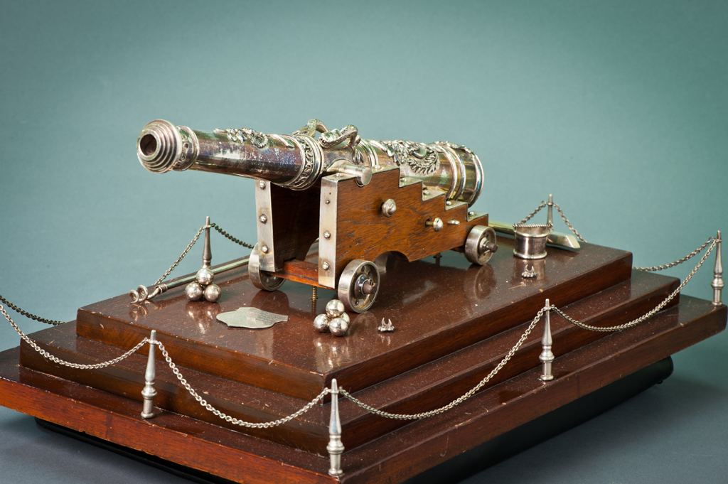 Silver model of a Maltese Cannon